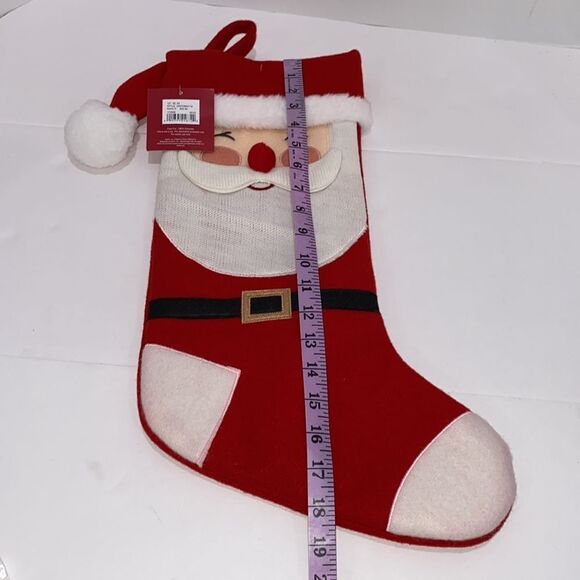 St. Nicholas Square Kohl's Large Santa Eyes Closed Christmas Stocking NWT - Picture 5 of 5